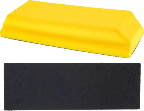 Dura-Gold Serie Pro Rectangular 19.7 cm x 7 cm Juego de Almohadillas de Lijado Manual con Respaldo de Gancho y Bucle y Juego de Adaptador de