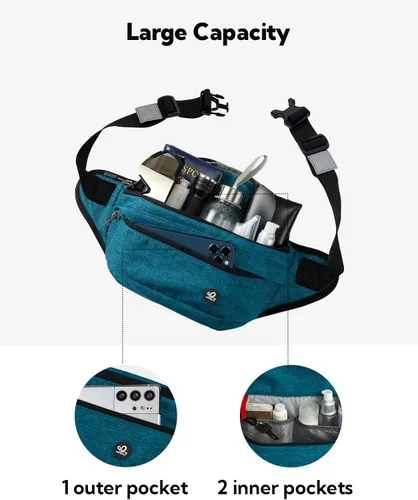 Miniatura 3 de WATERFLY Cinturón Riñonera para Correr: Riñonera de Cintura para Corredor Maratón Trotar Deportes Ejercicio Fitness Soporte para Teléfono Cinturón