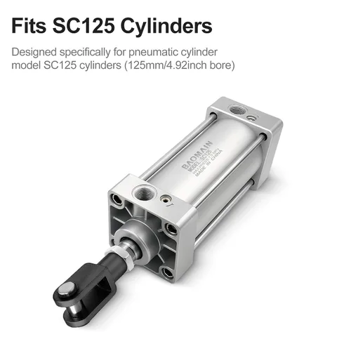 Miniatura 6 de Baomain Brida de pie CY-125 para trabajo de montaje de pie con cilindro estándar neumático SC 125