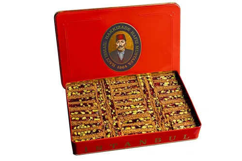Miniatura 21 de Hafiz Mustafa 1864 Istanbul Baklava - Caja de pastelería - Bocadillos de postre de Baklava horneados hechos de hojas de masa filo fresca, pistacho