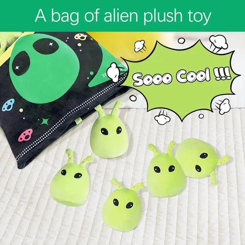 Miniatura 2 de Nenalayo Muñeco de Peluche Una Bolsa de Juguete de Peluche Alienígena Almohada de Bocadillo Suave de Peluche Relleno Juguete de Peluche de Rendición