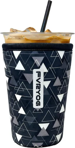 Miniatura 81 de Fundas de neopreno reutilizables aisladas para café helado, fundas para tazas de café helado, fundas para bebidas heladas y calientes