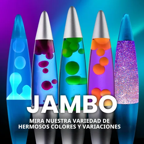 Miniatura 5 de JAMBO Hermosa lámpara de 16 pulgadas, azul con cera blanca/azul, luz líquida relajante, luz nocturna, decoración del hogar, sala de estar, oficina