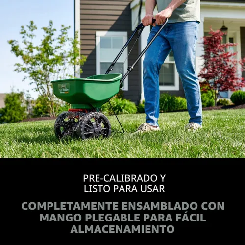 Miniatura 7 de Scotts Turf Builder EdgeGuard - Mini esparcidor de difusión para semillas, maleza y fertilizante, sal, derretimiento de hielo, esparcidor manual
