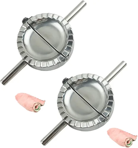 Miniatura 8 de Molde para ravioles de acero inoxidable Pierogi para hacer albóndigas, molde de prensa Goya Empanada de 5 pulgadas, prensador de moldes de ravioles