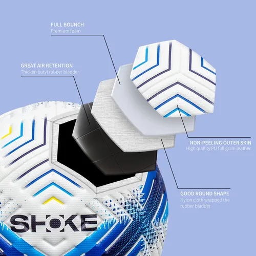 Miniatura 2 de SHOKE Balones de fútbol Futuro Diseño Mecánico Serie Extrema Juego Compuesto Pelota de fútbol Tamaños 5 Entrenamiento Fútbol en varios