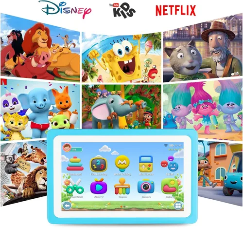 Miniatura 4 de Tableta para niños de 7 pulgadas, 32 GB, tableta para niños de 3 a 7 años con Wifi Youtube toneladas de contenido fuera de línea Control de padres