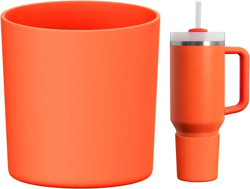 Miniatura 17 de WUQID Bota de silicona superior compatible con Stanley Quencher H2.0 e IceFlow Flip y ProTour de 40oz 30oz 20oz 14oz, se ajusta al mismo diámetro
