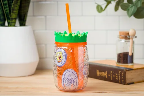 Miniatura 7 de Silver Buffalo Bob Esponja Gary Snail House in Bikini Bottom Piña Vaso de doble pared, 16 onzas (paquete de 12)