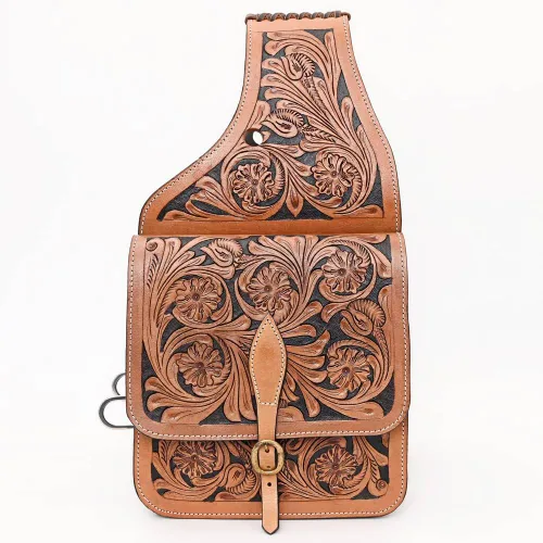 Miniatura 2 de HILASON Western Horse - Bolsa de sillín de cuero resistente y tradicional Bolsa de sillín Bolsa de sillín de caballo Bolsa de sillín