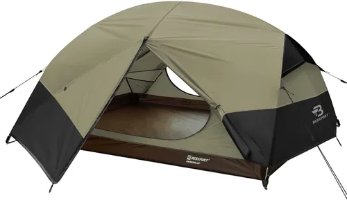 Miniatura 10 de Bessport Tienda de campaña para 2-3 personas, tienda de campaña ligera para mochileros, impermeable, resistente al viento, dos puertas, fácil