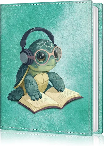 Álbum de fotos de 4 x 6, 56 bolsillos, pequeño libro de imágenes de tortuga marina, mini álbum de fotos de piel sintética personalizado de gran