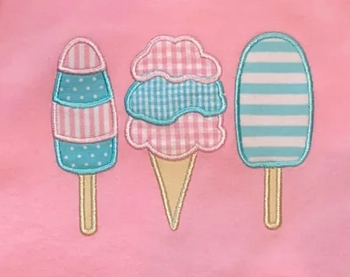 Miniatura 4 de Conjunto de bombachos para helados para bebé, comodidad de lujo, 100% algodón, calidad boutique, traje de verano para niñas