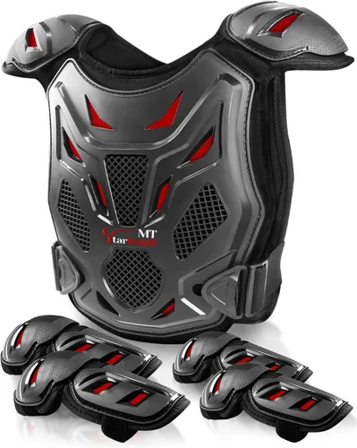 Miniatura 9 de StarknightMT Equipo de moto de cross para niños - Mejorado Grosor de la carcasa Equipamiento profesional de protección para motocicleta juvenil