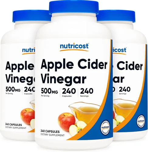 Miniatura 11 de Nutricost Vinagre de Manzana 0,018 oz; 240 Cápsulas, 1 botella, 1