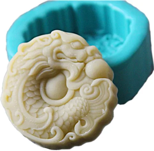 Moldes de jabón de silicona de dragón para hacer jabón, moldes de silicona para jabones, manualidades, manualidades, velas de jabón, molde de resina
