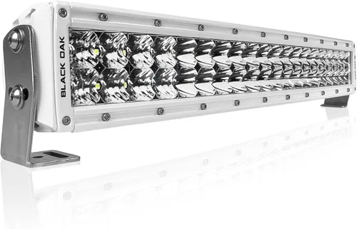 Black Oak LED Marine Barra de luz LED curvada, Barra de luz de doble fila de 20 pulgadas, Combo, Foco, Ópticas de inundación (5W/200W) Serie Pro
