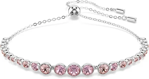 Miniatura 12 de Swarovski Colección de joyas de pulseras de tenis Emily con cristales transparentes, cristales azules, cristales rosados