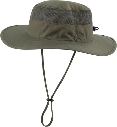 Miniatura 21 de Home Prefer Sombrero de sol UPF 50+ para hombre, ala ancha, protección UV, sombrero para hombre y mujer, playa, safari, jardinería, golf, pesca