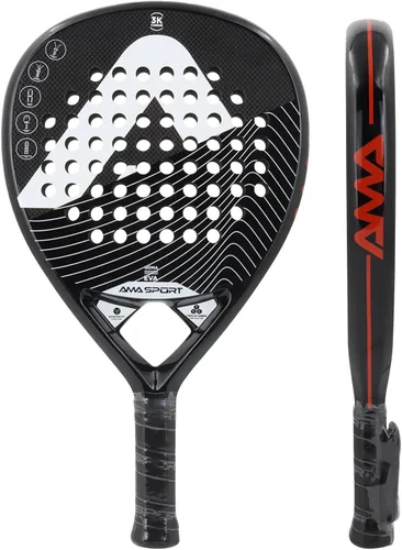 Miniatura 14 de AMA SPORT Raqueta de pádel Superficie de Fibra de Carbono con núcleo de espuma EVA Memory Flex Core Pádel Raqueta de Tenis Raqueta de Pádel Ligeras
