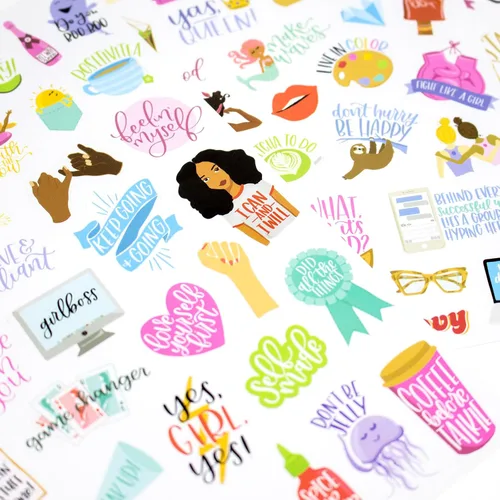 Miniatura 7 de bloom daily planners - Hojas de adhesivos para empoderamiento femenino para planificación, decoración y álbumes de recortes - Paquete de variedad
