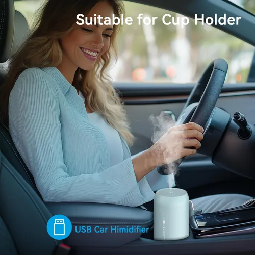 Miniatura 7 de Mini humidificador portátil, humidificador pequeño de niebla fría de 11.8 fl oz, humidificadores de escritorio personal USB para dormitorio