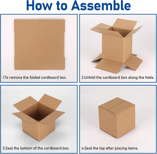 Miniatura 6 de CRUGLA 30 paquetes de cajas de envío de 4 x 4 x 4 pulgadas para pequeñas empresas, cajas de cartón corrugado a granel para envíos, embalaje y envío