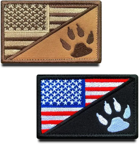 Miniatura 14 de Zcketo Paquete de 2 paquetes de insignia táctica de combate militar con gancho y bucle de modo bestia bordado para ropa militar, ropa, sombreros, K9