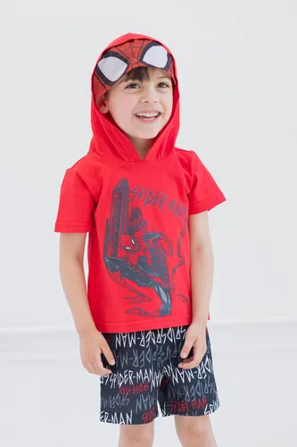 Miniatura 2 de Marvel Conjunto de camiseta de cosplay y pantalones cortos de malla de Spider-Man para niños pequeños y grandes