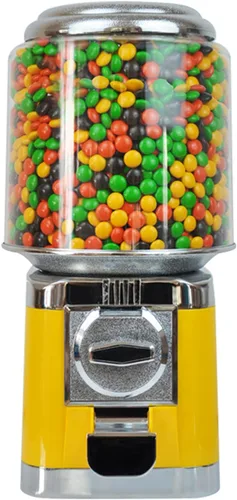 YIYIBYUS Máquina automática de dulces de suministro azul/amarillo de 16 pulgadas, máquina expendedora de juguetes, máquina de huevos doméstica y