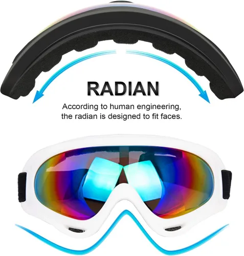 Miniatura 3 de LJDJ Paquete de 2 gafas de esquí, gafas de snowboard para niños, niñas, jóvenes, hombres y mujeres