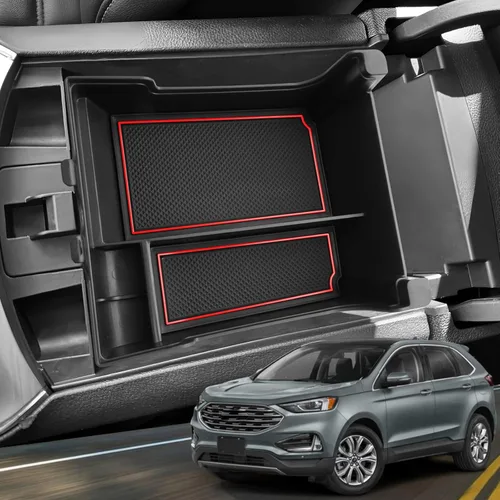 Miniatura 8 de Bandeja organizadora de consola central para Ford Edge 2024 2021-2024 Edge SE/SEL/ST-Line/Titanium/ST consola central de almacenamiento Bandeja