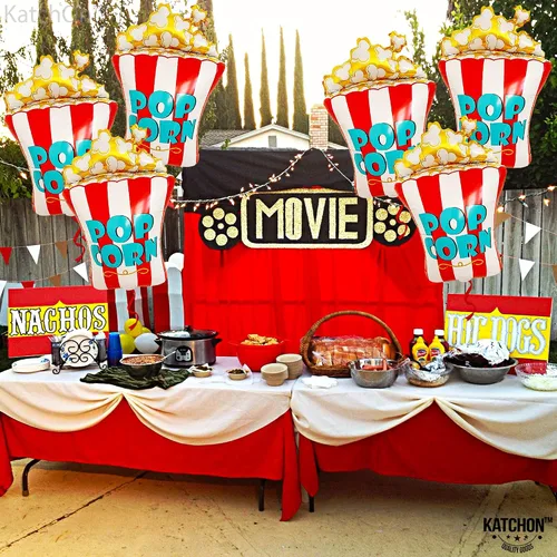 Miniatura 3 de KatchOn, Juego de globos gigantes de palomitas de maíz, 30 pulgadas, paquete de 6, decoraciones de fiesta temática de carnaval, decoraciones