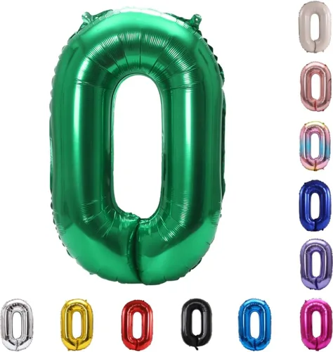 Miniatura 93 de YPSelected Globo grande de 32 pulgadas de helio con números 0-9 de papel de aluminio azul para cumpleaños, bodas y fiestas (Azul, 3)