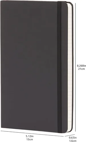 Miniatura 8 de Amazon Basics - Cuaderno clásico de tapa dura con rayas, 24 paquetes, 240 páginas, 5 x 8.25 pulgadas, color negro
