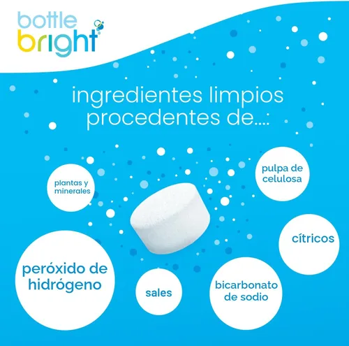 Miniatura 3 de Bottle Bright Pastillas de limpieza de 12, 36, 78 unidades – Limpiador de botellas de agua para acero inoxidable, vasos, termo Elimina las manchas