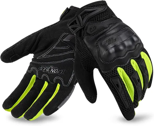 Miniatura 10 de Guantes para motocicleta duraderos de dedos completos para carreras, verano, bicicleta, deportes extremos, compatibles con pantallas táctiles, M