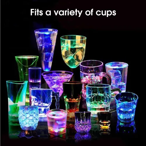 Miniatura 3 de Posavasos con luz LED, 12 posavasos iluminados, luz LED para botellas, 6 colores para barras y fiestas (boda) en varios colores y tamaños