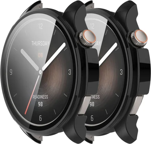 Miniatura 10 de Funda compatible con Amazfit Balance Frame PC funda protectora + película de vidrio templado para Amazfit Balance Smartwatch protectores de pantalla