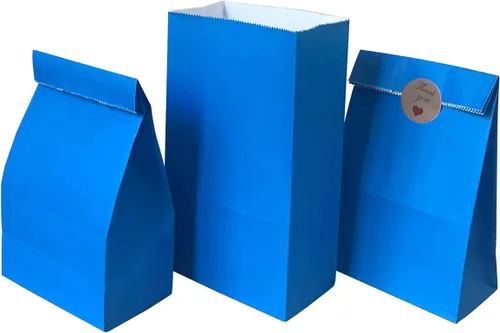 Miniatura 7 de Bolsa mediana para recuerdos de fiesta, 50 piezas de papel y tinta seguros para alimentos, natural (biodegradable), bolsas de buffet