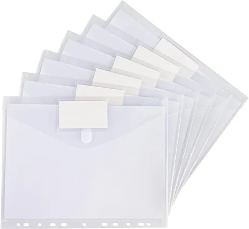 Tamaki Paquete de 6 Organizadores de Bolsillo para Carpeta, Carpetas Organizadoras para Carpeta de 11 Anillos, Tamaño Carta, Bolsillos de Carpeta de