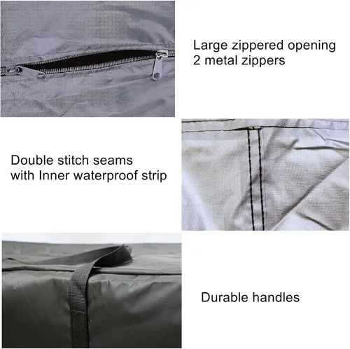 Miniatura 3 de Paquete de 1 bolsa de almacenamiento para cojines de patio al aire libre, de 68 x 30 x 20 pulgadas, resistente a los rayos UV, impermeable
