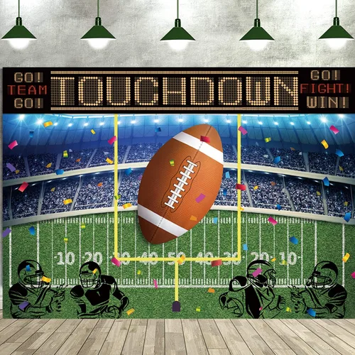 Miniatura 2 de Fondo de fútbol americano de 7 x 5 pies para fotografía de rugby y deportes para fiestas de fútbol americano, suministros de decoración de fiesta