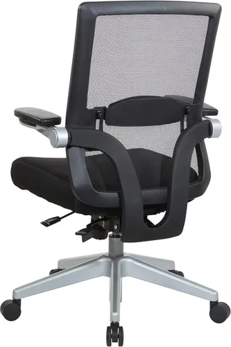 Miniatura 7 de Space Seating Serie 867 Silla de gerente ajustable con respaldo de malla transpirable, soporte lumbar y brazos abatibles acolchados, asiento de tela