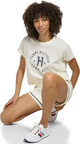 Miniatura 5 de Tommy Hilfiger Camiseta de manga corta estampada en el pecho para mujer