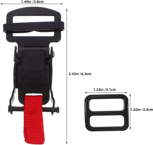 Miniatura 6 de 1 Set Motorcycle Helmet Secure Buckle - Quick Side Release Strap Clip - Fast Chin Strap Buckle Adjustment - Plastic Snap for Hat Safety