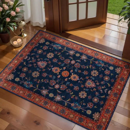 Miniatura 44 de Tangsoo Alfombra lavable para pasillo, antideslizante, 2 x 6 pies, estilo bohemio, floral, vintage, para entrada, suelo suave, para cocina, baño