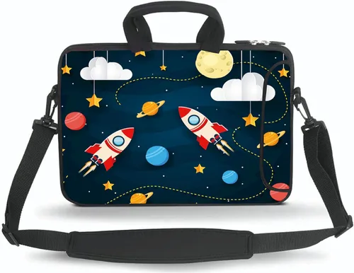 Miniatura 14 de Bolsa bandolera para portátil HYUTOTA de 11 a 15.6 pulgadas para Laptop/Chromebook/Ultrabook Notebook PC, Acuarela (Abstract Watercolor)