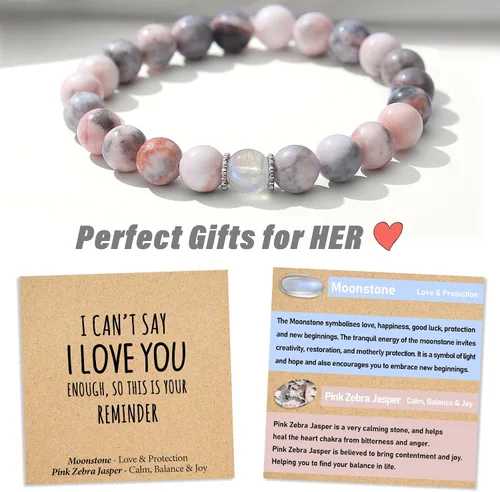 Miniatura 20 de Regalos de Navidad para niños, niñas, adolescentes, amor, aliento, pulseras de cristal natural, regalos bonitos hechos a mano