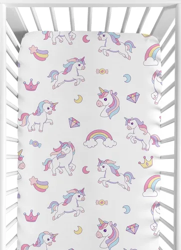 Miniatura 11 de Sweet JoJo Designs Sábana bajera ajustable para cuna portátil para bebé niña coral y turquesa para colección de plumas, para mini cuna o paquete